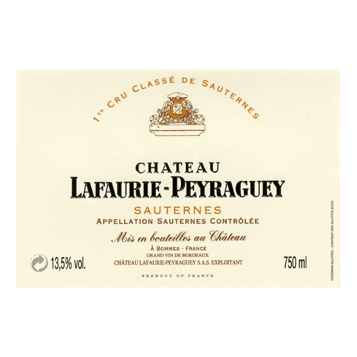 1999 Chateau Lafaurie-Peyraguey Premier Cru Classe, Sauternes 6x750ml