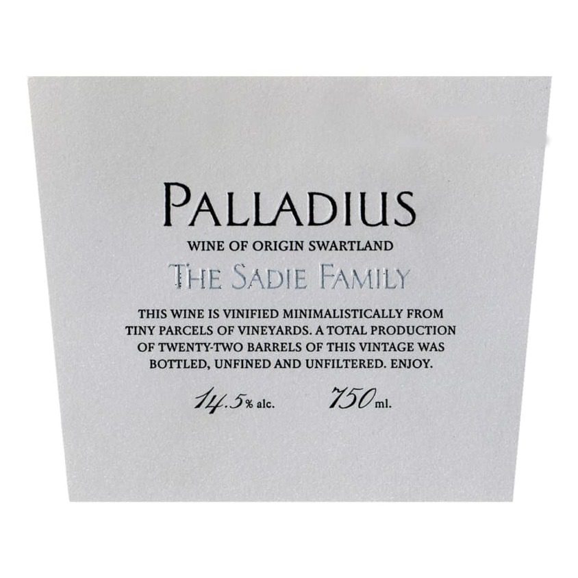 2020 The Sadie Family, Palladius, Swartland (6x750ml)