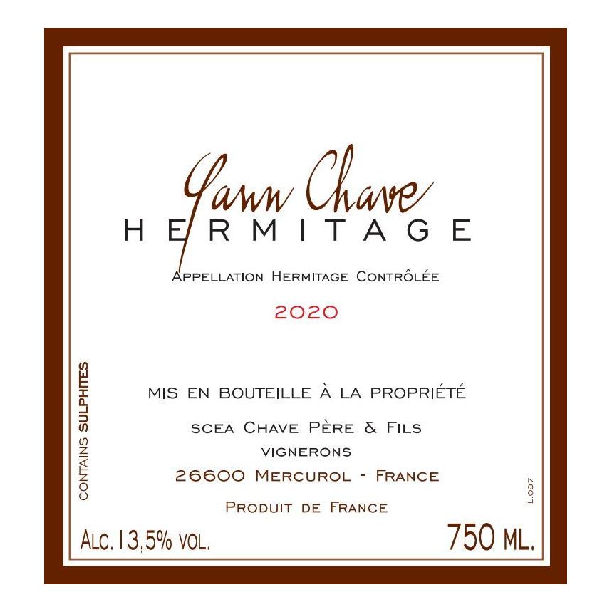 2021 Yann Chave, Hermitage 6x750ml