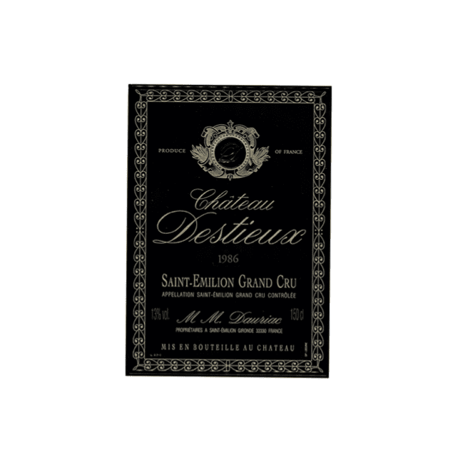 2019 Chateau Destieux Grand Cru Classe, Saint-Emilion Grand Cru (12x750ml)