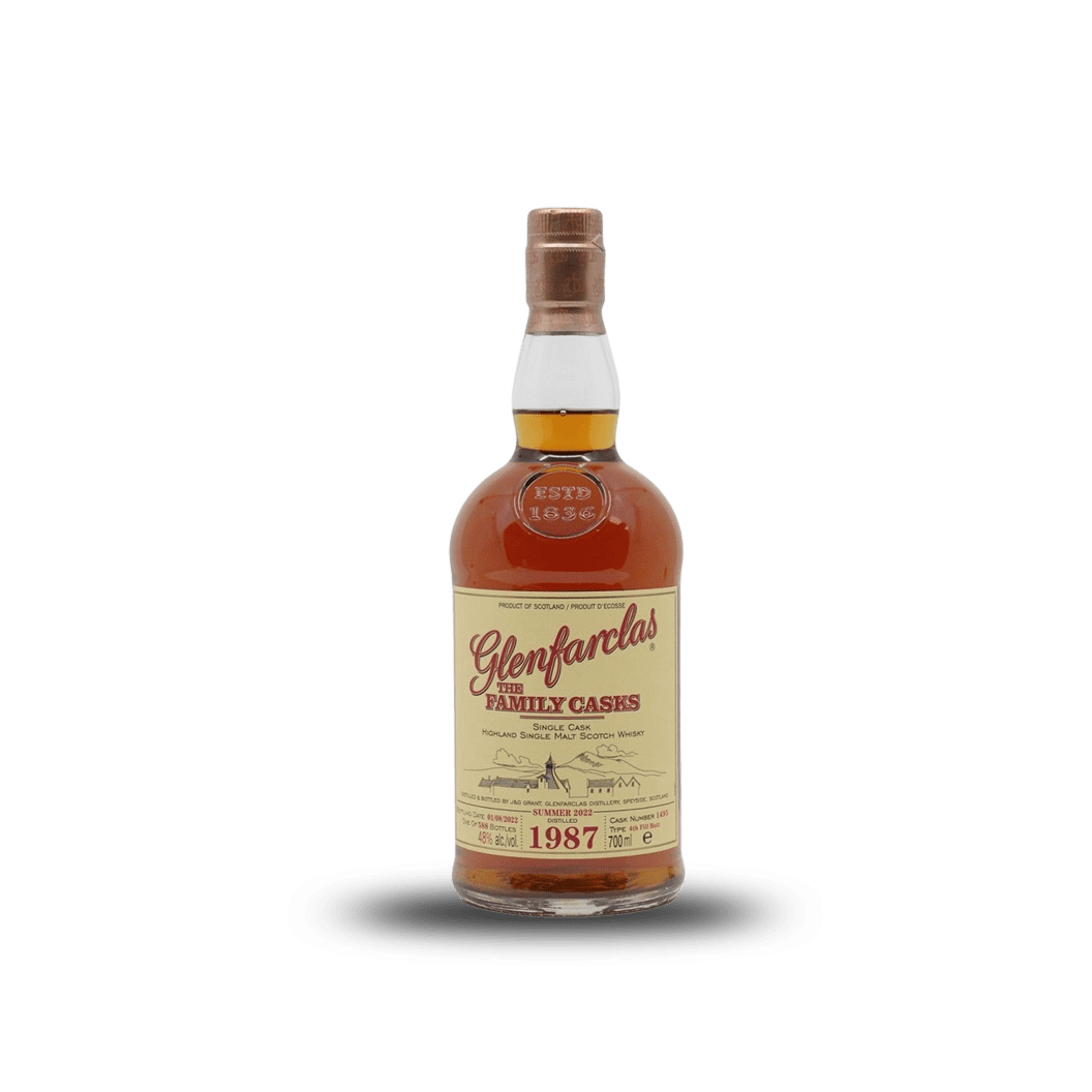 1987 Glenfarclas, Highland Single Malt The Family Casks S22 4th Fill Butt Single Cask 1495 Bottled 2022, Speyside 6x700ml