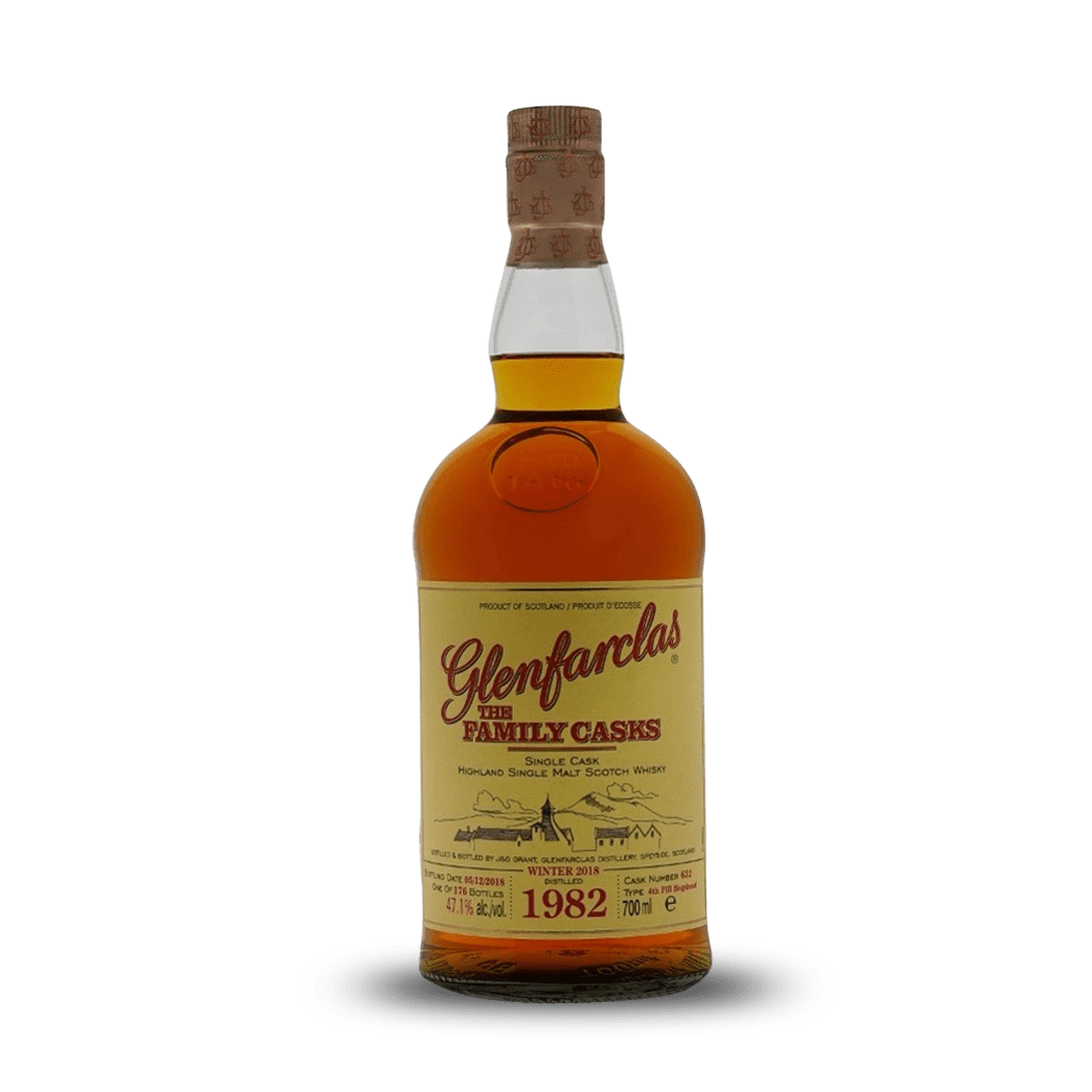 1982 Glenfarclas, Highland Single Malt The Family Casks W18 4th Fill Hogshead Single Cask 632 Bottled 2018, Speyside 1x700ml