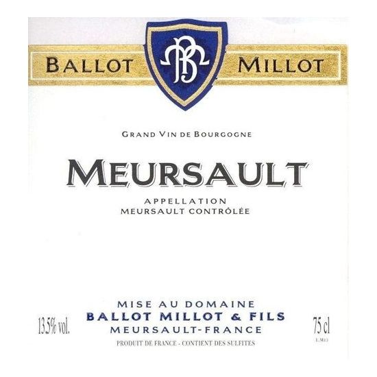 2018 Ballot Millot, Meursault, Blanc (3x1.5L)