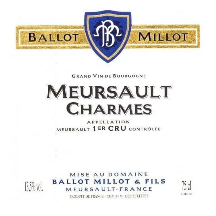 2016 Ballot Millot, Meursault Premier Cru, Charmes 6x750ml