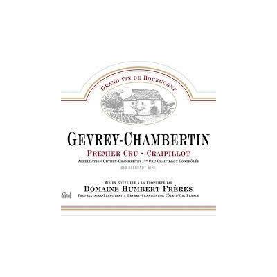 2019 Domaine Humbert Freres, Gevrey-Chambertin Premier Cru, Craipillot 12x750ml