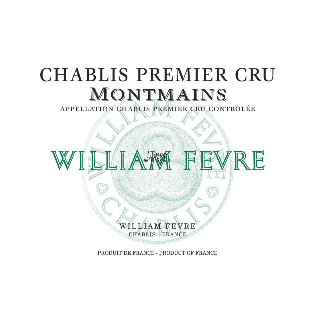 2016 Domaine William Fevre, Chablis Premier Cru, Montmains (6x750ml)