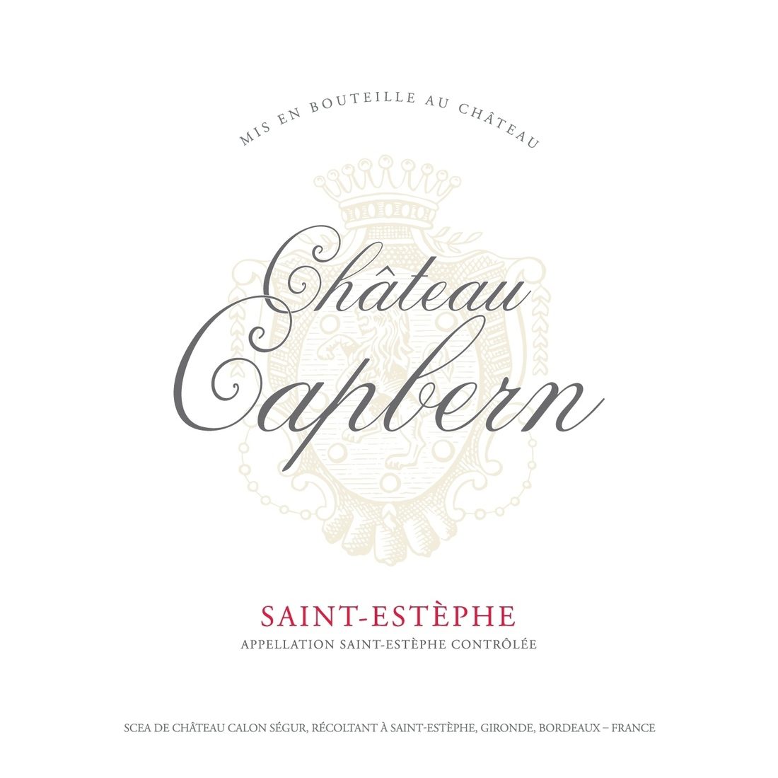 2018 Chateau Capbern, Saint-Estephe (12x750ml)