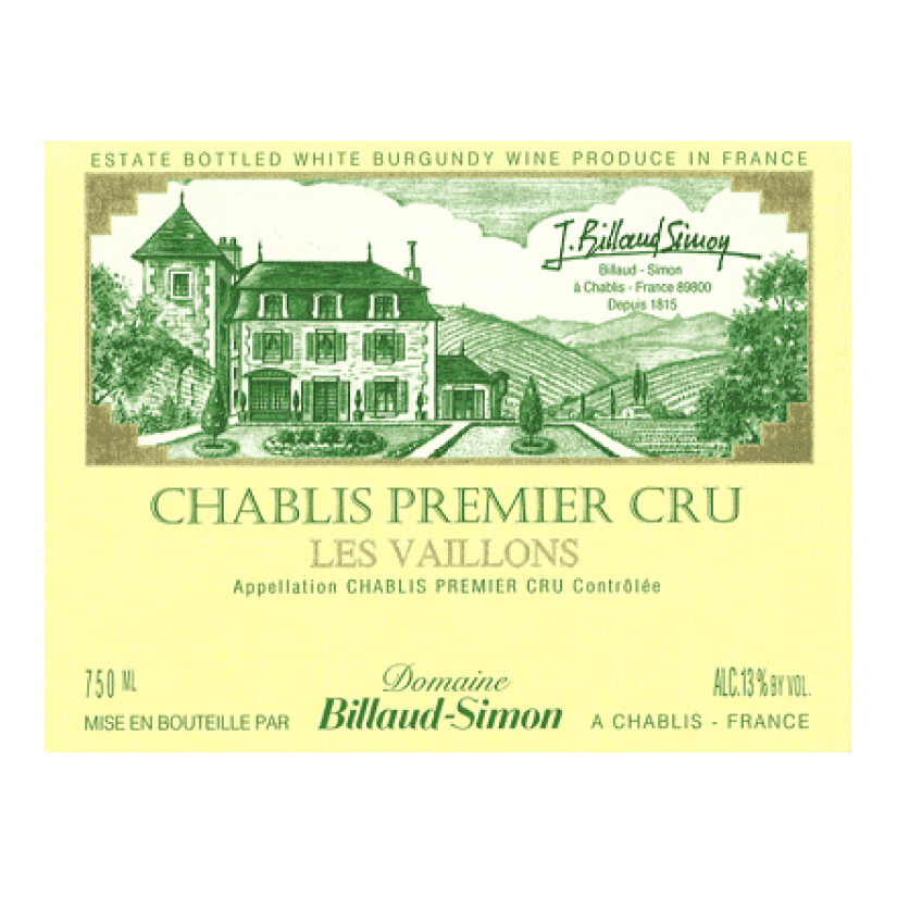 2023 Domaine Billaud-Simon, Chablis Premier Cru, Vaillons 6x750ml
