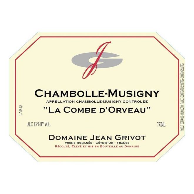 2018 Domaine Jean Grivot, Chambolle-Musigny, La Combe d'Orveau (6x750ml)