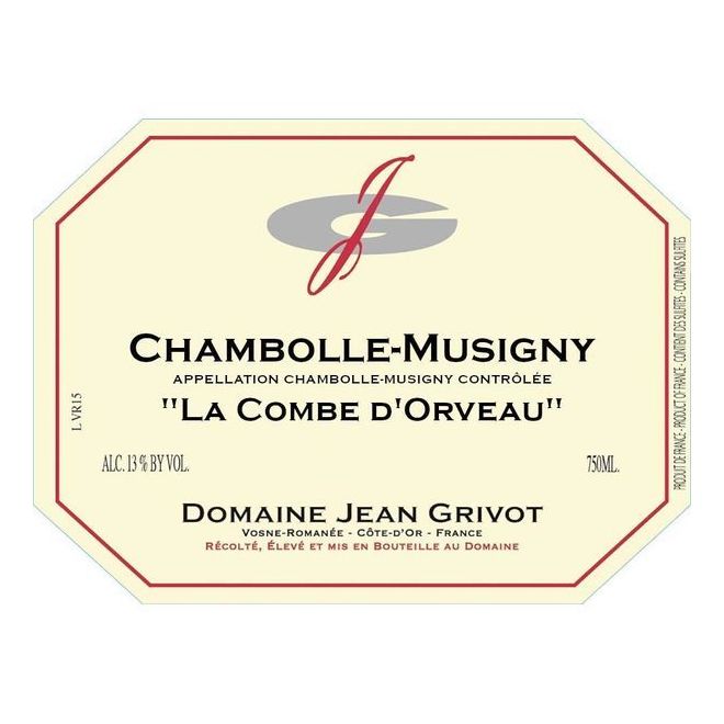 2015 Domaine Jean Grivot, Chambolle-Musigny, La Combe d'Orveau 6x750ml