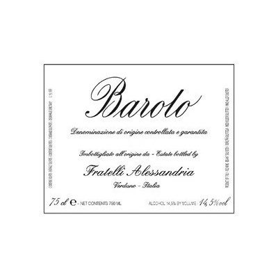 2014 Fratelli Alessandria, Barolo 6x750ml