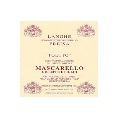 2016 Giuseppe Mascarello e Figlio, Langhe, Freisa Toetto 12x750ml