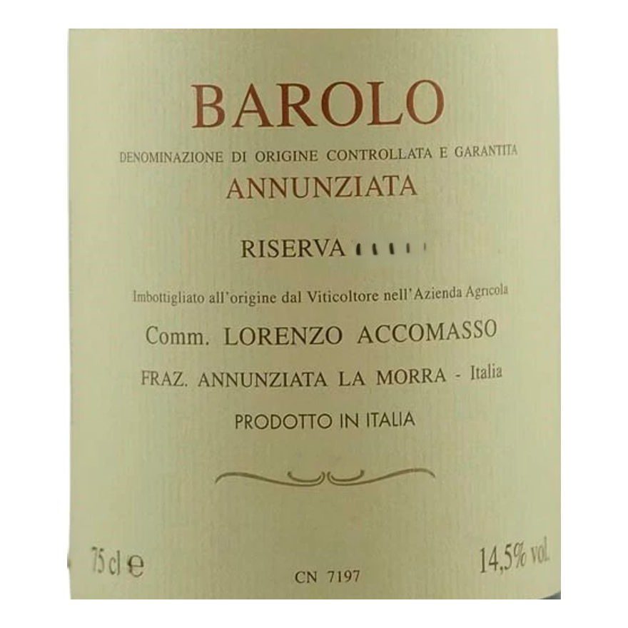 2013 Lorenzo Accomasso, Barolo, Riserva 12x750ml