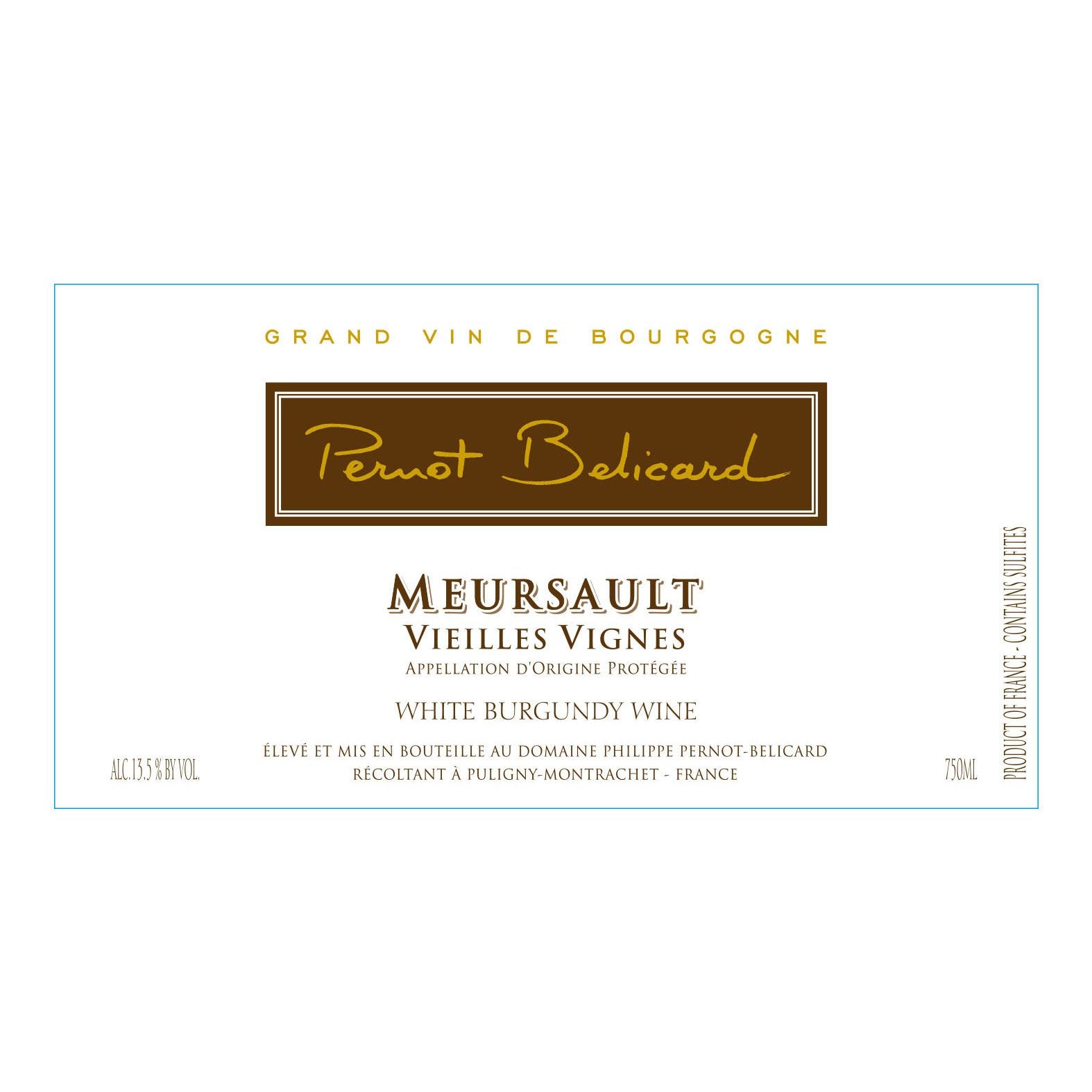 2014 Pernot Belicard, Meursault, Vieilles Vignes 6x750ml