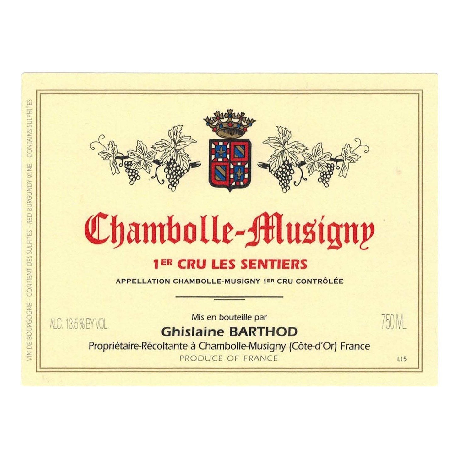 2018 Ghislaine Barthod, Chambolle-Musigny Premier Cru, Les Sentiers 6x750ml