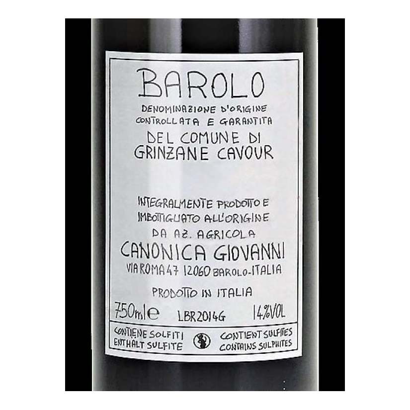 2018 Giovanni Canonica, Barolo, Comune di Grinzane Cavour (6x750ml)