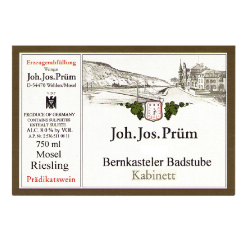 2015 Joh. Jos. Prum, Bernkasteler Badstube Riesling Kabinett, Mosel 12x750ml