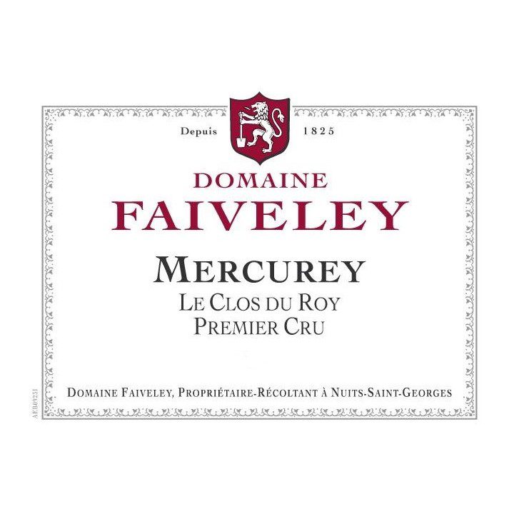 2019 Domaine Faiveley, Mercurey Premier Cru, Le Clos du Roy 12x750ml