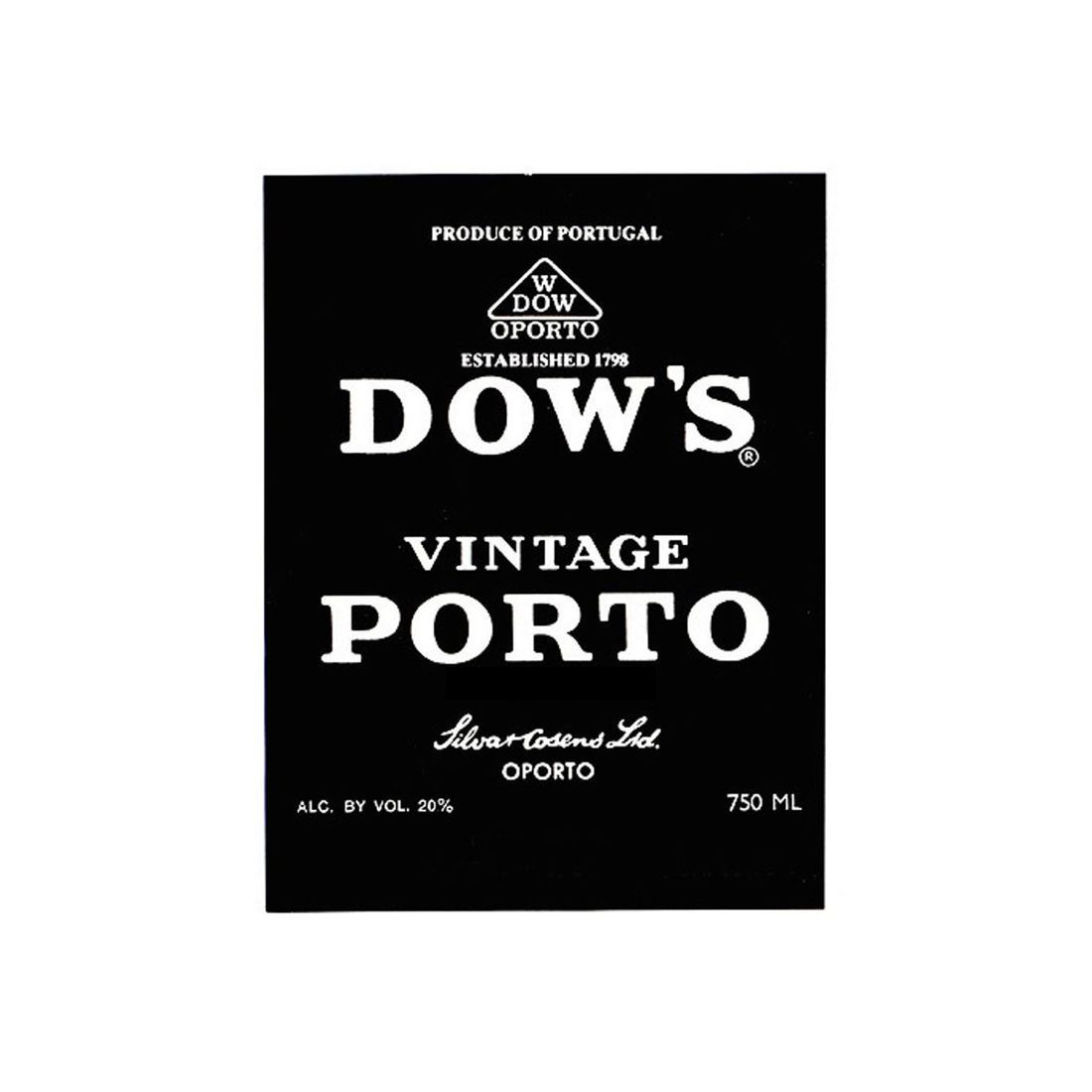 2000 Dow's, Vintage Port (12x750ml)