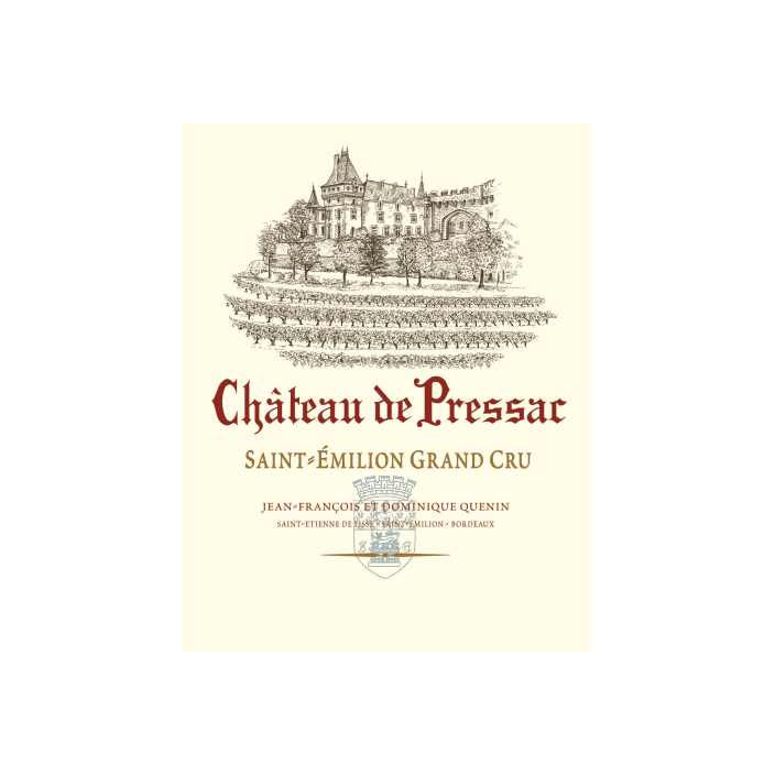 2019 Chateau de Pressac Grand Cru Classe, Saint-Emilion Grand Cru (12x750ml)