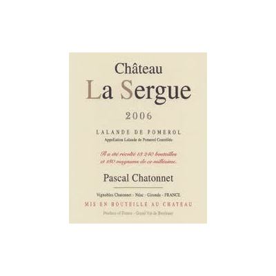2018 La Sergue, Lalande de Pomerol (6x1.5L)