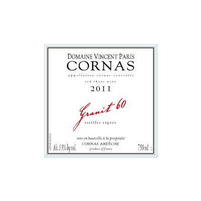 2011 Domaine Vincent Paris, Cornas, Granit 60 12x750ml