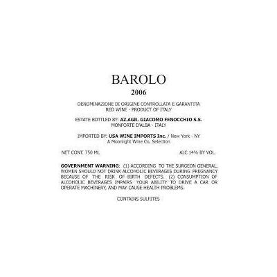 2013 Giacomo Fenocchio, Barolo 6x750ml