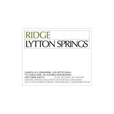 2022 Ridge, Lytton Springs, Dry Creek Valley 12x750ml