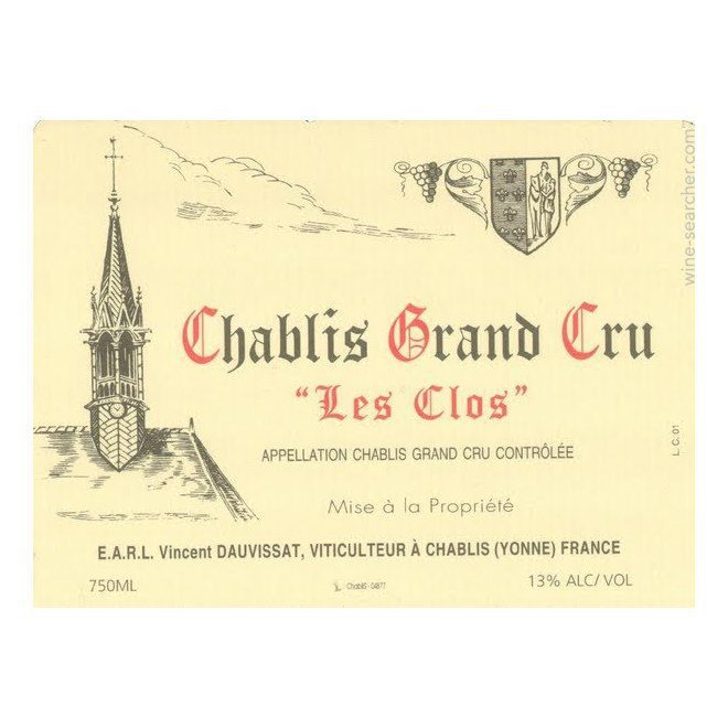 2014 Vincent Dauvissat, Chablis Grand Cru, Les Clos (6x750ml)