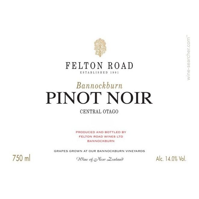 2021 Felton Road, Bannockburn Pinot Noir, Central Otago (6x750ml)