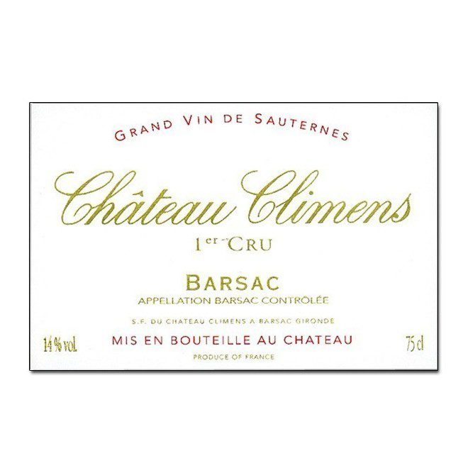 2015 Chateau Climens Premier Cru Classe, Barsac 1x750ml
